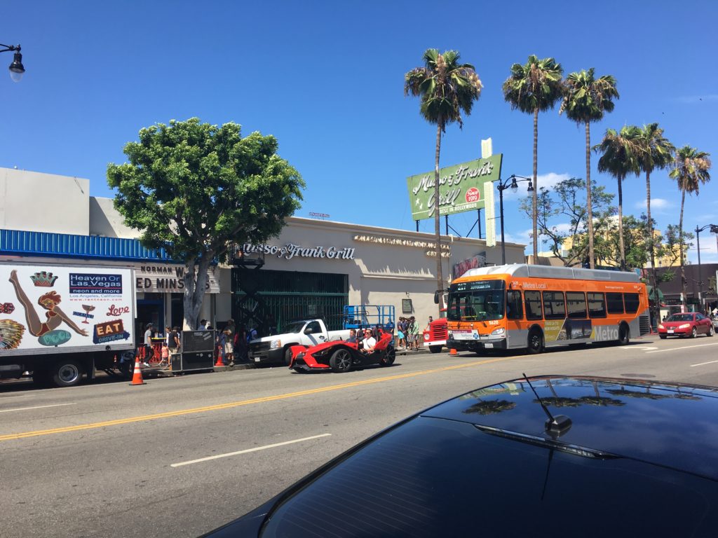 Musso & Frank Grill filming of Once Upon a Time in Hollywood by Quentin Tarantino