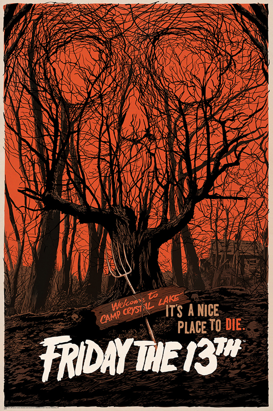 1980 Friday The 13th A 24 Hour Nightmare Of Terror Poster Print Crystal  Lake🔪🍿