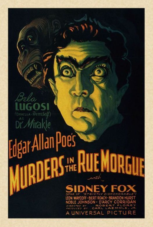 Movie poster for Edgar Allan Poe's Murders in the Rue Morgue