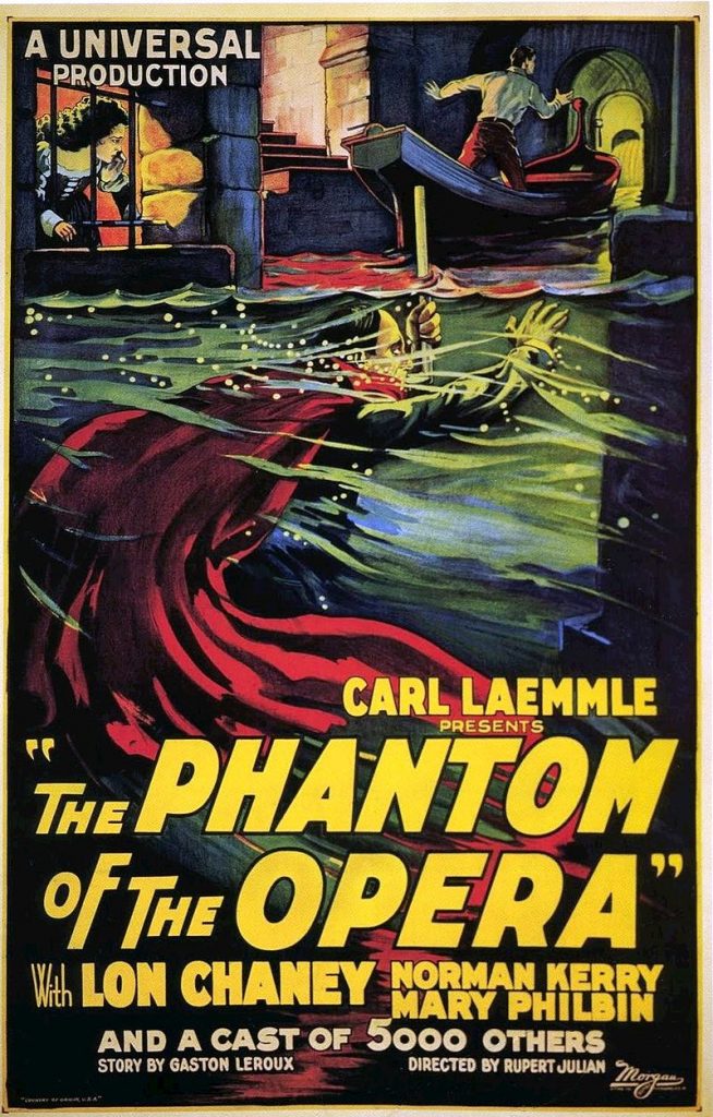 Movie poster for The Phantom of the Opera starring Lon Chaney - 1925