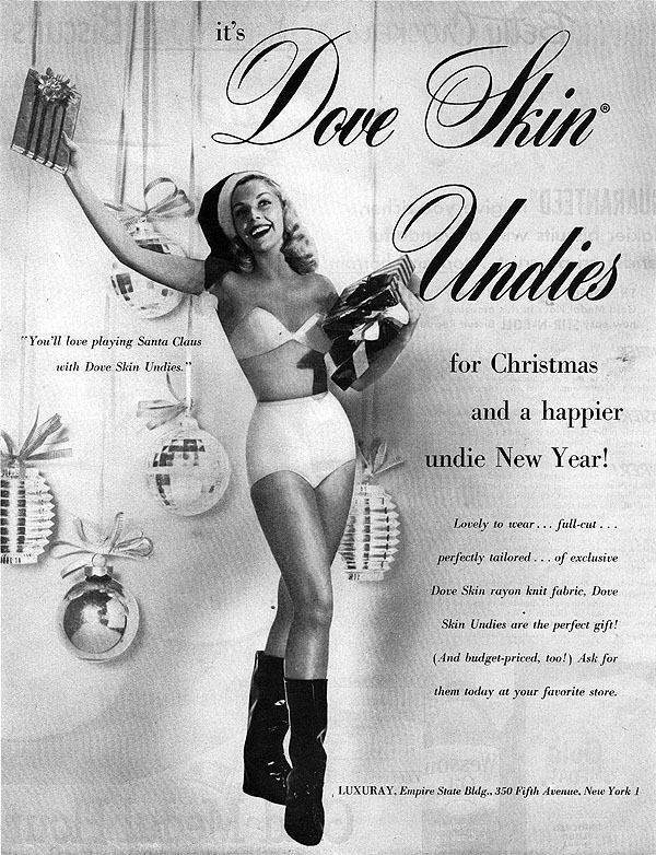 Dove Skin Undies Christmas Ad - 1956