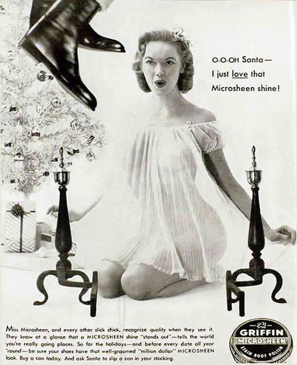 Vintage racy Christmas Ad