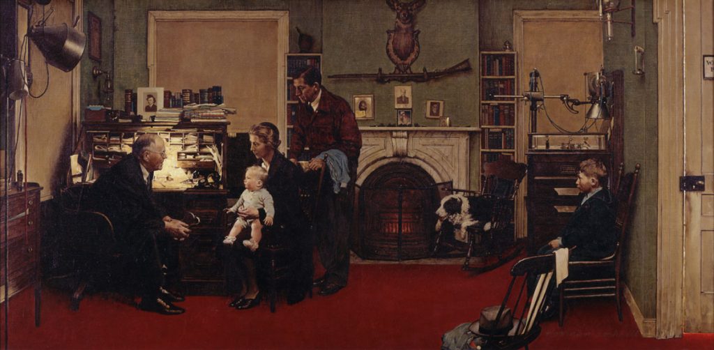 Country Doctor,Norman Rockwell Saturday Evening Post story illustration April 12, 1947