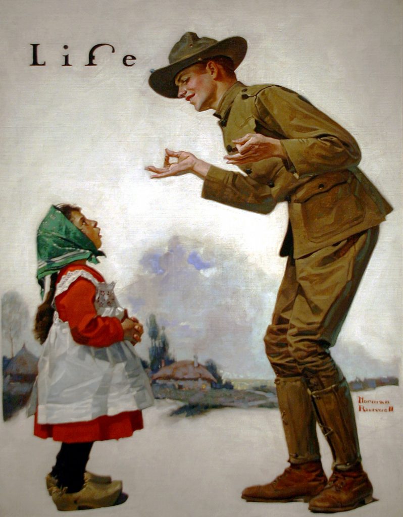 Polley Voos Fransay? (Soldier Speaking to Little French Girl) - Life - November 22, 1917
